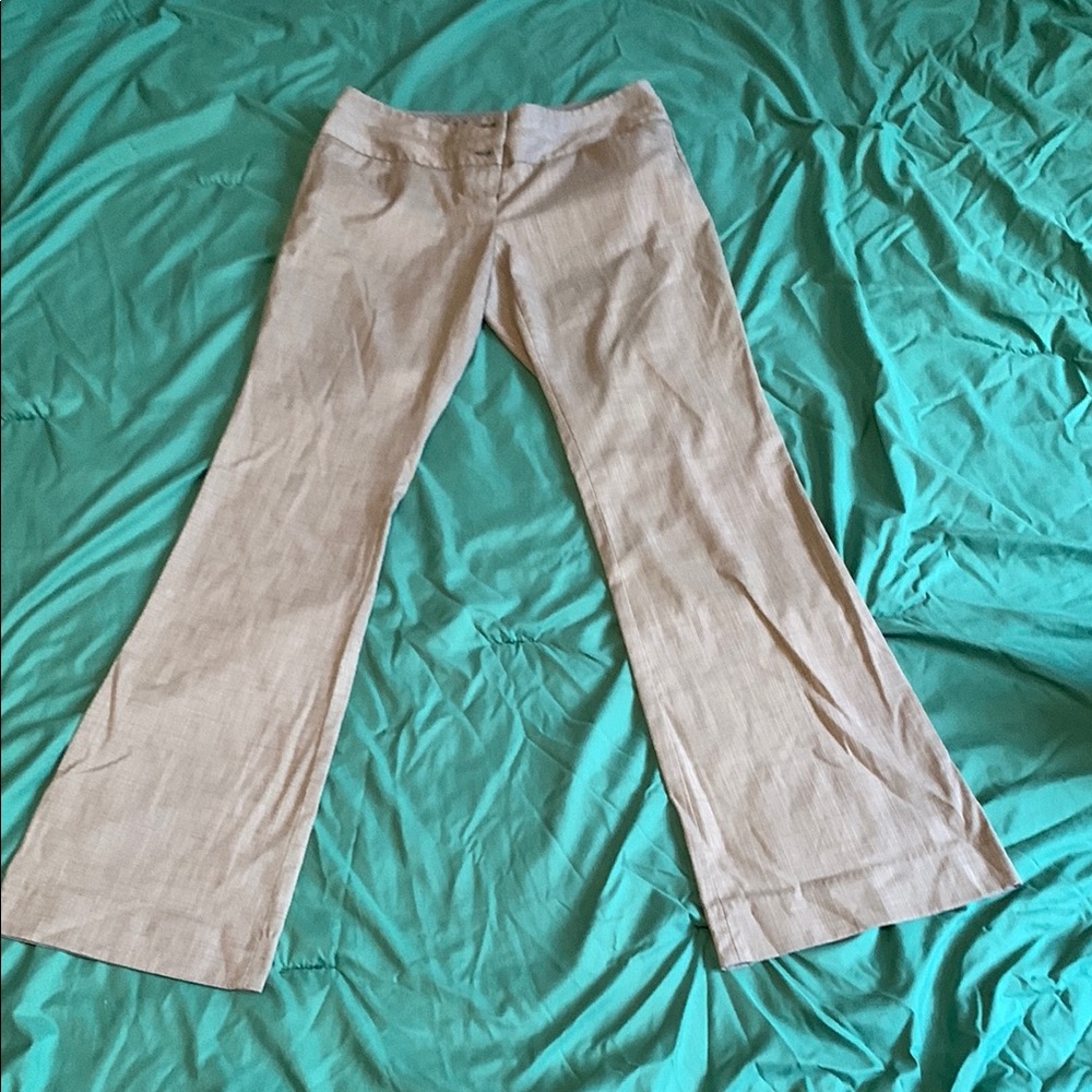 Beige Flared Pants